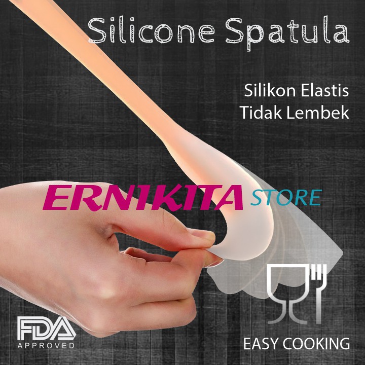 Spatula Silikon Food Grade - Spatula Baking - Sendok Kue Tahan Panas