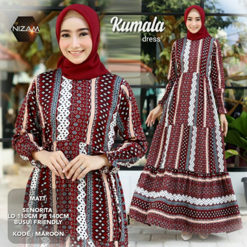 Anindya Kumala Dress Gamis Syar'i Original Nizam