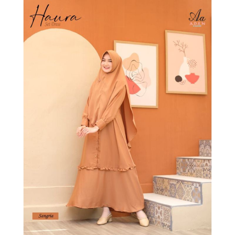 Haura Come back Gamis Set Original By Aden Hijab
