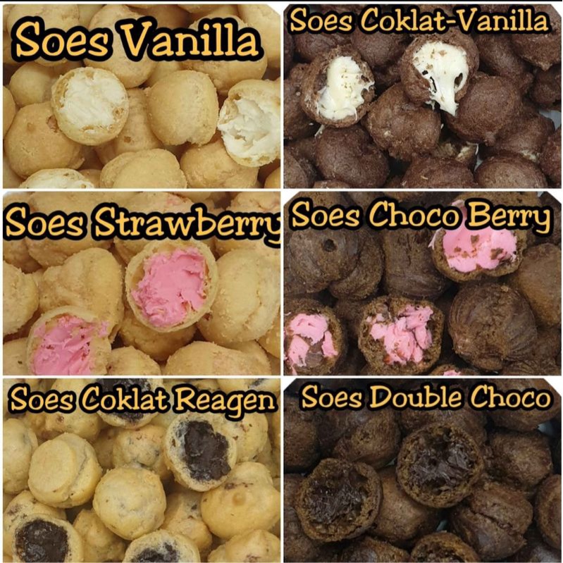 

soes vanila/strawberry/double coco