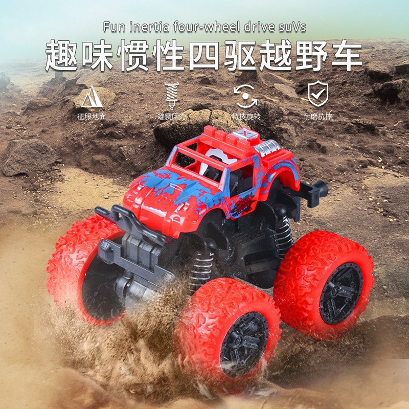 RRNS 109 Monster Zap Mainan Mobil Jip anak Off Road 4 Drive Inertial Bigfoot 360 derajat