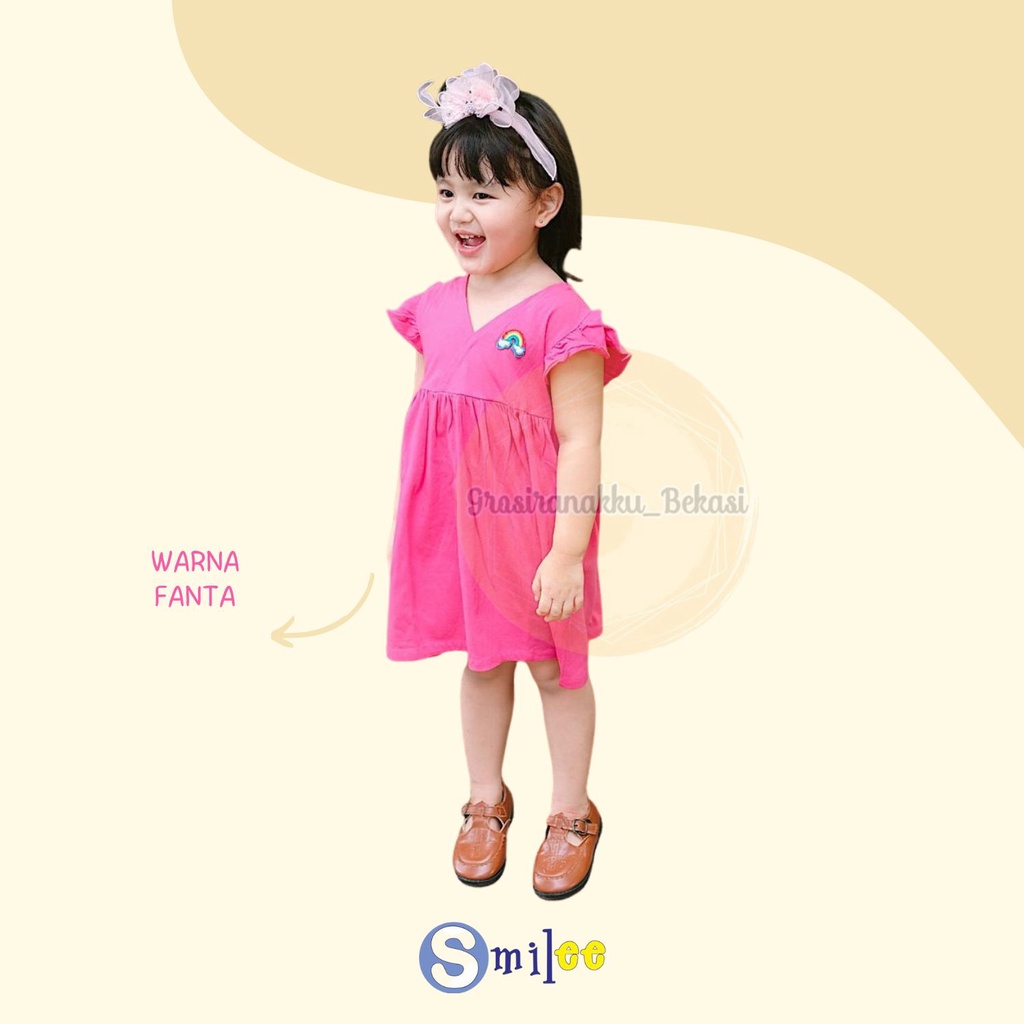 Dress Anak Bayi V Pelangi Mix Warna 1-5