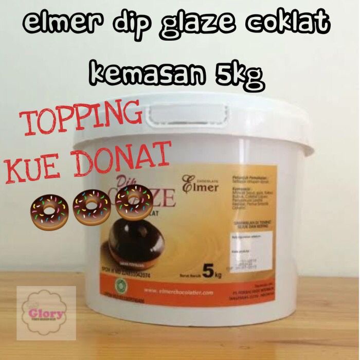 

elmer dip glaze coklat 5kg toping / topping donat ANEKA RASA