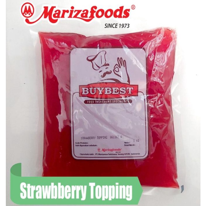 

topping mariza strawberry 1kg / Sauce strawberry TERLARIS TERPERCAYA ORIGINAL