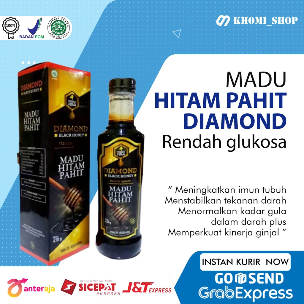 

Original Madu Fira Madu Hitam Pahit DIAMOND Black Honey 470 Gr Original