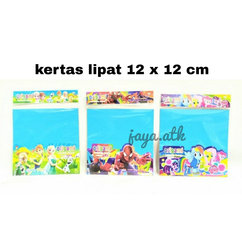 KERTAS LIPAT ORIGAMI 12 X 12 CM WARNA WARNI 2 SISI ISI 20 LEMBAR KERTAS ORIGAMI 12X12 CM