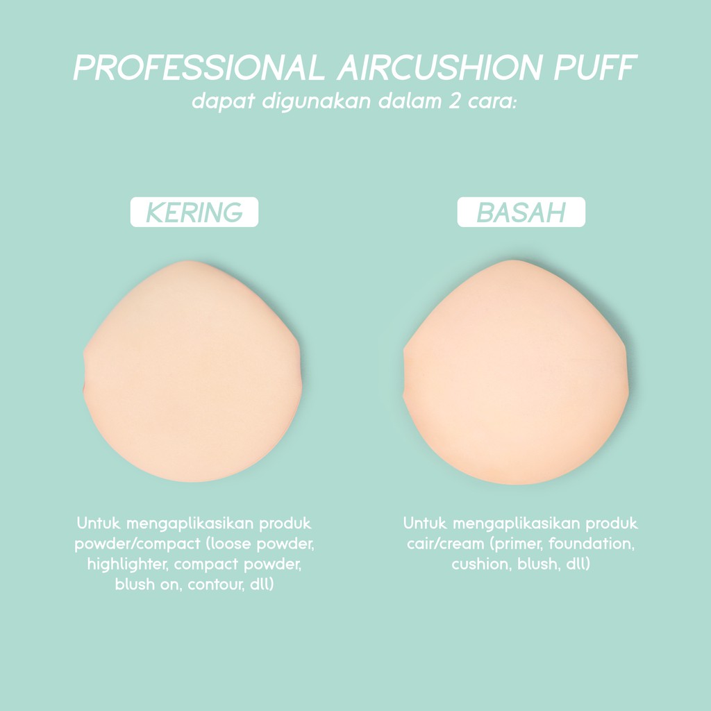 ⭐️ Beauty Expert ⭐️ GLAMFIX Professional Aircushion Puff Isi 2pcs | GLAM FIX Beauty Tools by YOU