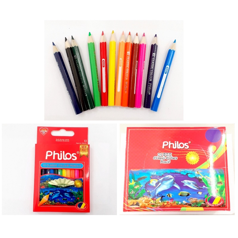 

Pensil Warna Kayu Classic 12 Warna Pendek Philos PH-5858