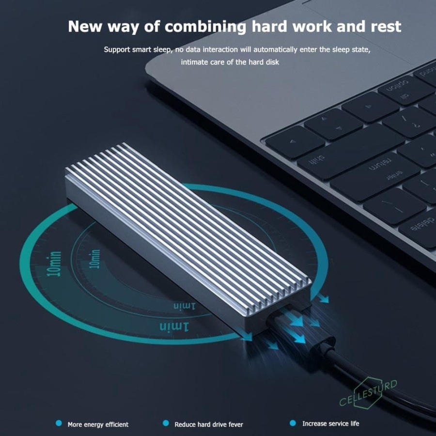 ORICO M2PJ-C3 NVMe M.2 SSD Enclosure - Casing Harddisk External