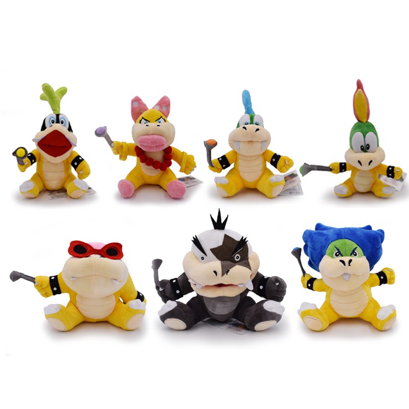 6"-8''15-20cm Wendy LARRY IGGY Ludwig Roy Morton Lemmy Koopa Plush Toys Stuffed Doll Super Mario