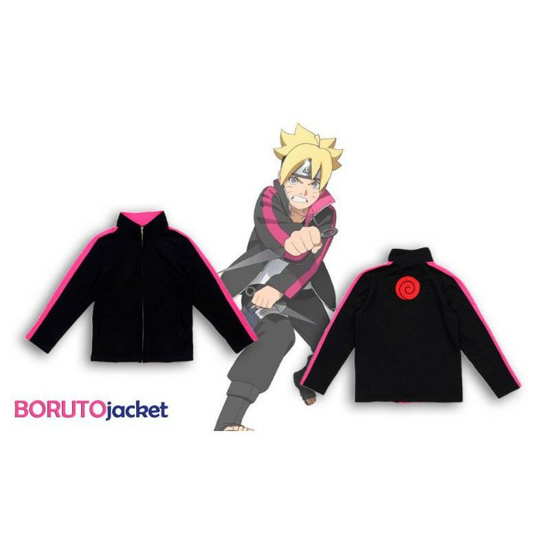 Jaket Sweater Anime Boruto Jaket Anak Jaket Dewasa Boruto Logo Bordir