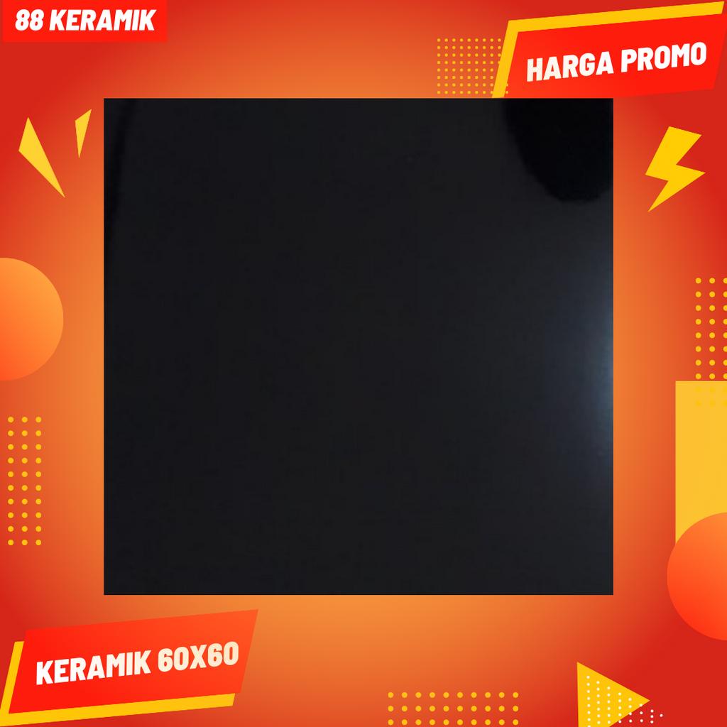 Keramik Lantai 60x60 Hitam Polos All Black