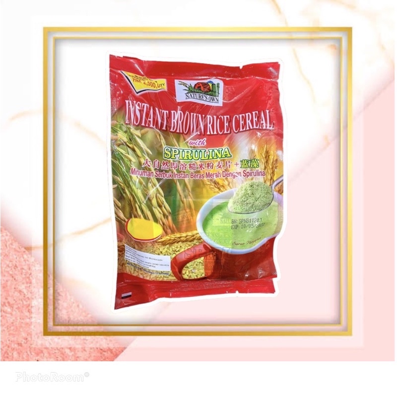 

Spirulina cereal/ instant cereal/ sereal/ beras merah spirulina/ natures own