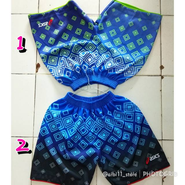 Celana volly mizuno/asics motif full printing