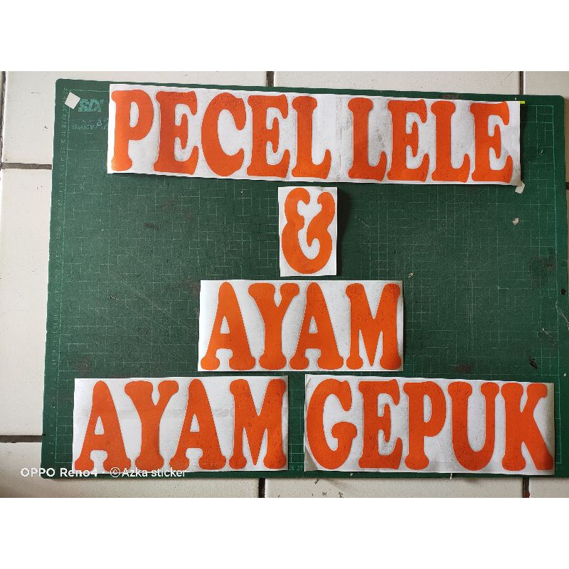 Sticker gerobak jualan, Sticker etalase