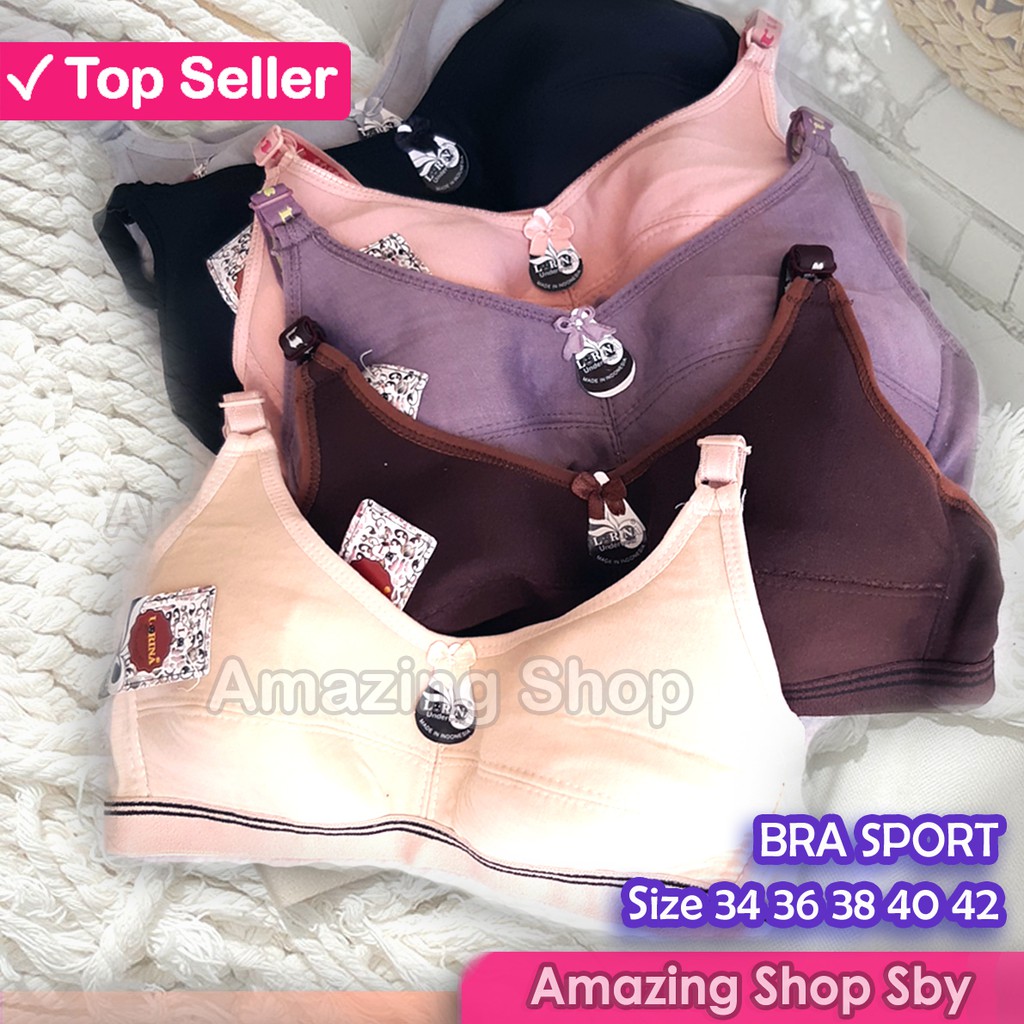 GROSIR 1 LUSIN Bra Sport BH Sport Tanpa Busa Murah Amazing Shop Surabaya