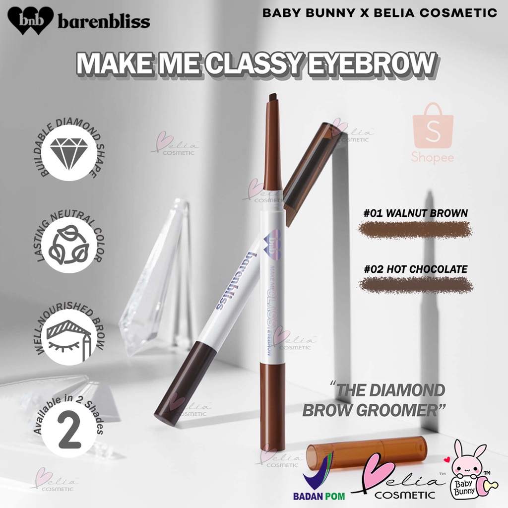 ❤ BELIA ❤ BNB BARENBLISS Make Me Classy Eyebrow | Eye Brow | Pensil Alis Matic | BPOM