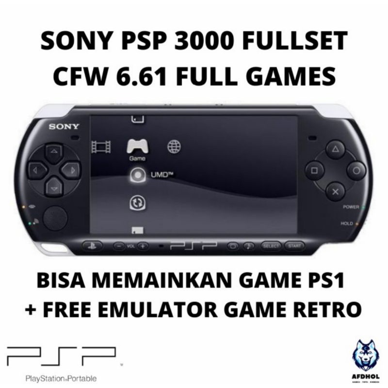 SONY PSP 3000 SLIM CFW 6.61 PERMANENT FULLSET FULL GAMES NOT PSP FAT VITA 1000 2000 GO STREET FREE MULATOR PSP PS1 GAMEBOY GBA NES SNES SEGA