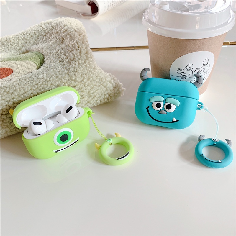 Casing Soft Case Silikon Motif Kartun Monster 3d Untuk Airpods I13 Pro