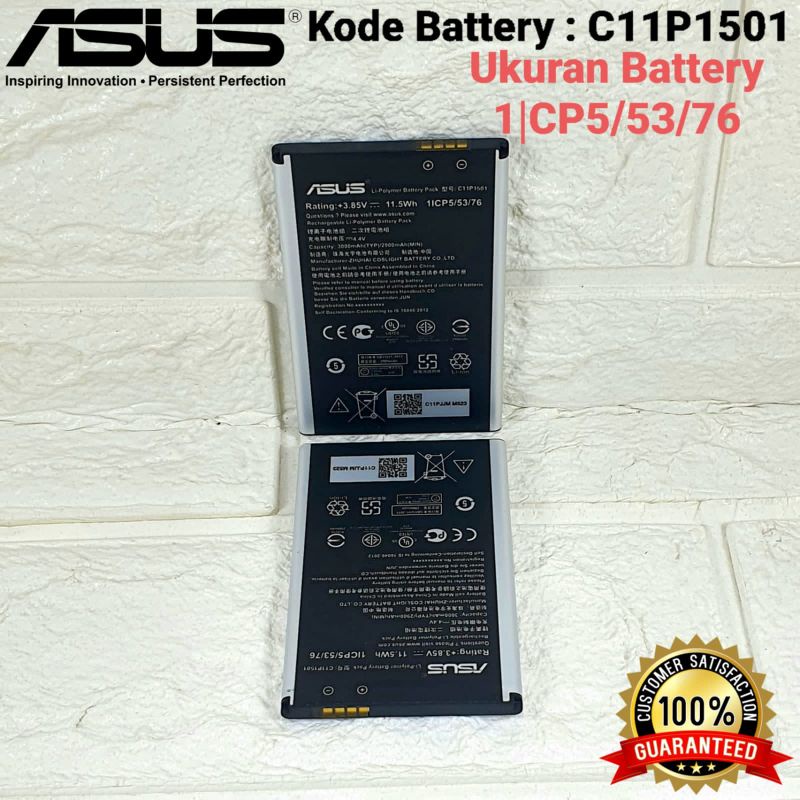 Baterai Original ASUS Zenfone ZE551KL , ZE601KL , ZE550KL , ZD551KL , Z00UD , Z00LD Zenfone Selfie , Zenfone 2 Laser 5,5 Inchi C11P1501