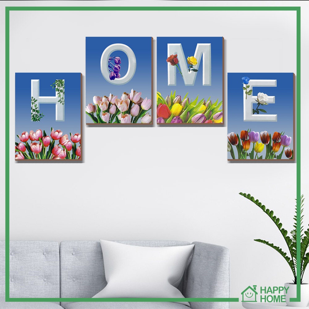 4 Pcs Set Hiasan Dinding HOME Dapur Walldecor Kitchen Dekorasi Rumah Cantik Ruang Tamu