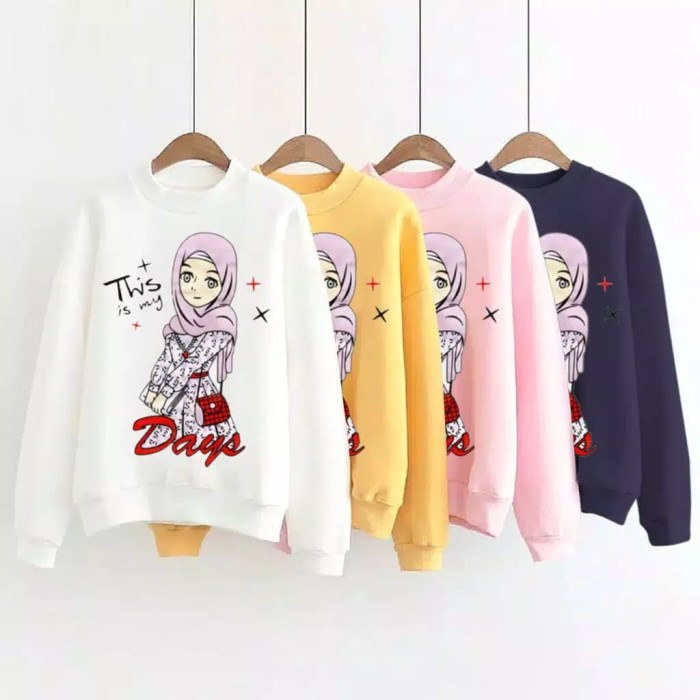 TBI Sweater Muslimah Hijabers Sweater Remaja Muslim Baju Lengan Panjang