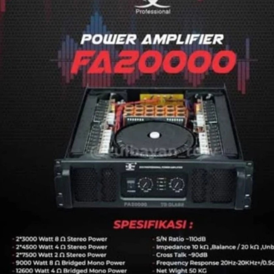 Power audio Rdw fa20000 amplifier profesional fa 20000 original