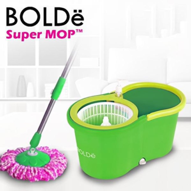 Bolde M 788 X+ super mop berputar 360 alat pel stainless steel tongkat teleskopis tempat botol