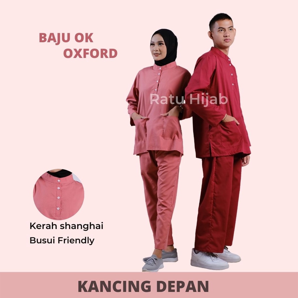 Baju OK OKA KANCING DEPAN Lengan panjang dokter jaga perawat petugas medis