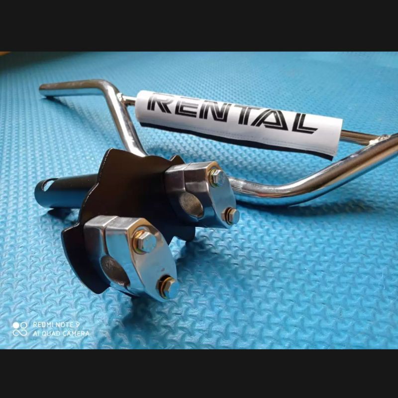 Satu set adaptor plus stang trail rental (putih) Honda buat semua bebek matic supra Revo beat Vario