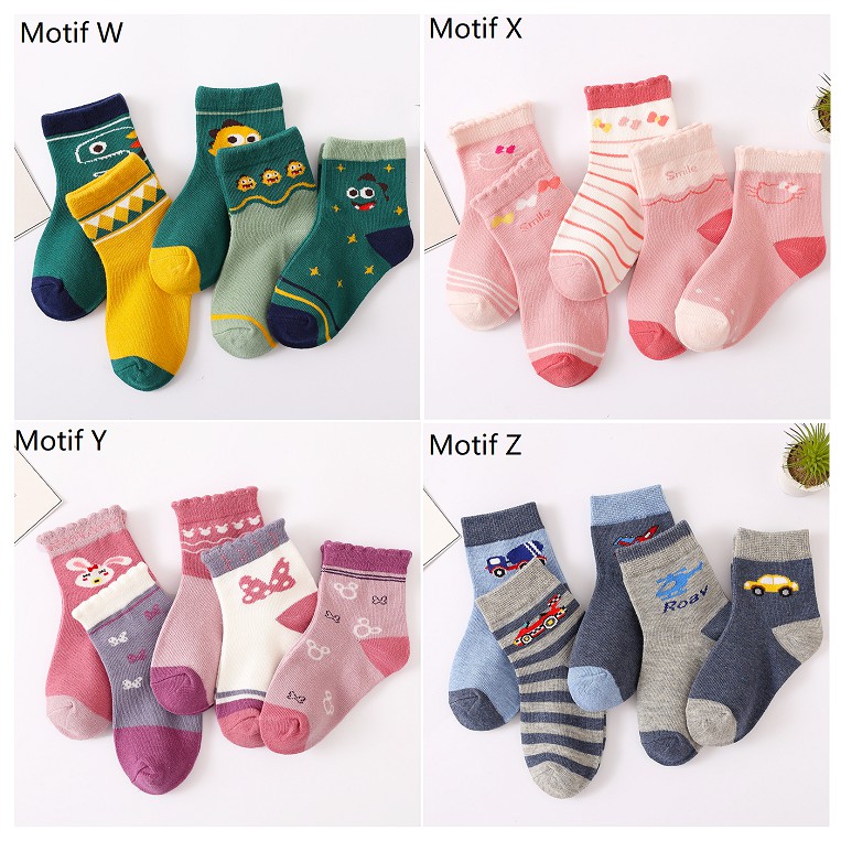 Kaos Kaki Bayi / Kaos Kaki Anak Motif 12-24 Bulan [5 SET]