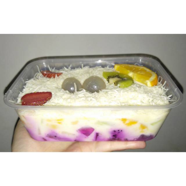 

Ukuran L(650ml) salad buah segarr