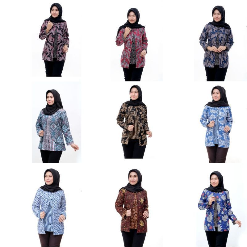 ATASAN BOLERO BATIK MOTIF AYAM KATE LENGAN PANJANG