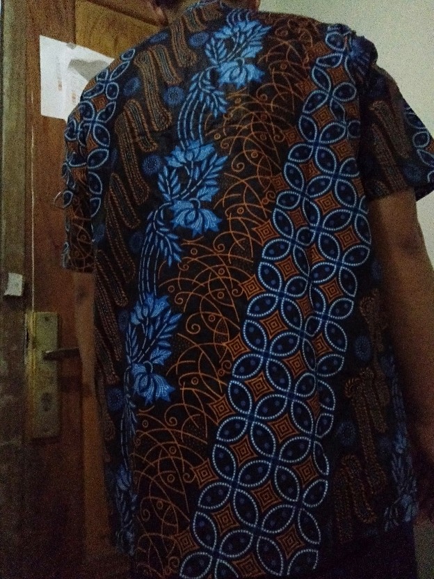 Bswart Batik Hrb026 Kenongo Hem Pendek Padi Pekalongan M L Xl Batik Pria Murah Modern Grosir
