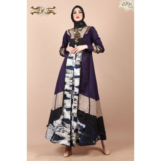 Gamis Lebaran baru Esme Art of Java E - 080101 / Dress Mewah / Gamis Jumbo