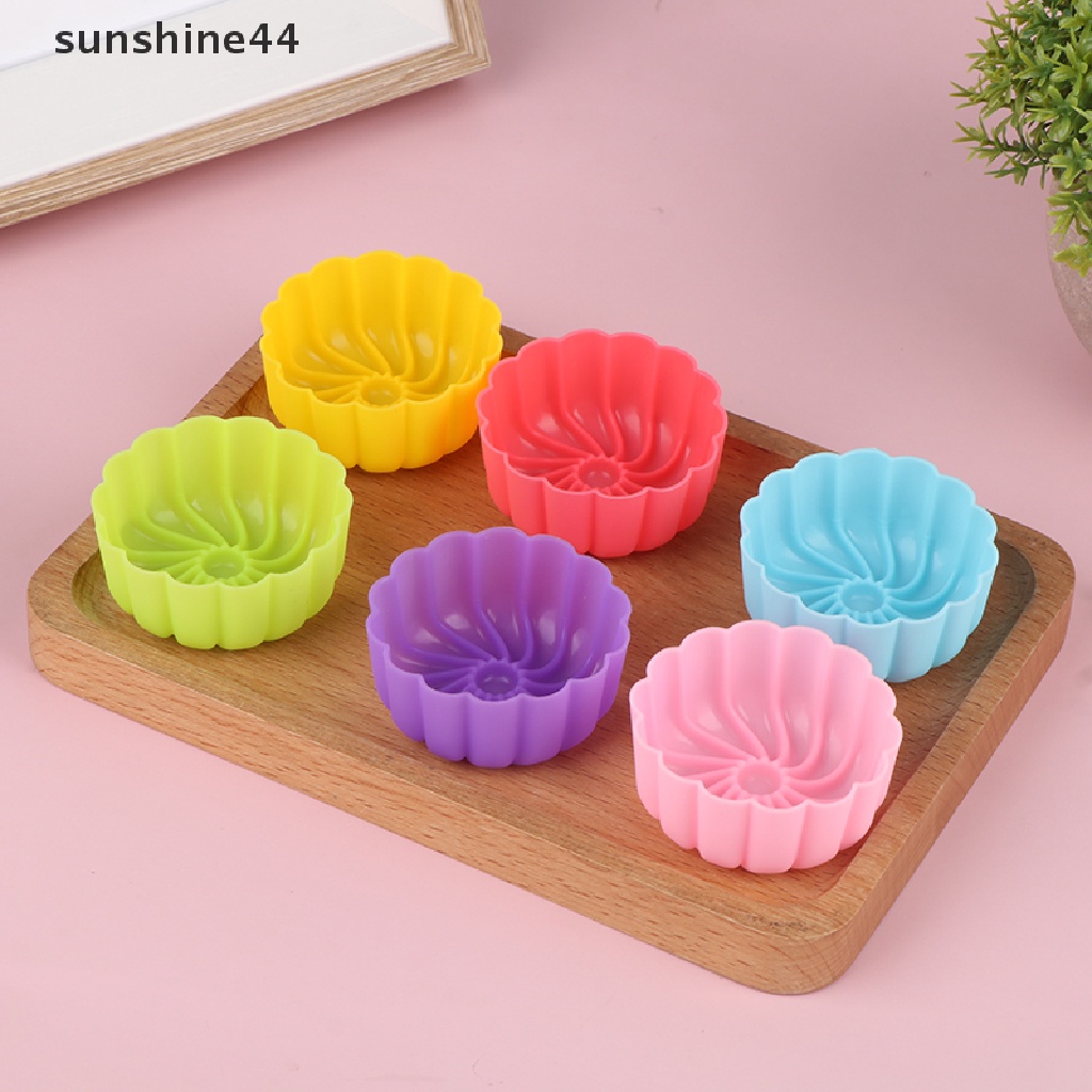 Sunshine 5Pcs Cetakan Adonan Kue Desain Bunga Pumpkin Bahan Silikon, 5cm