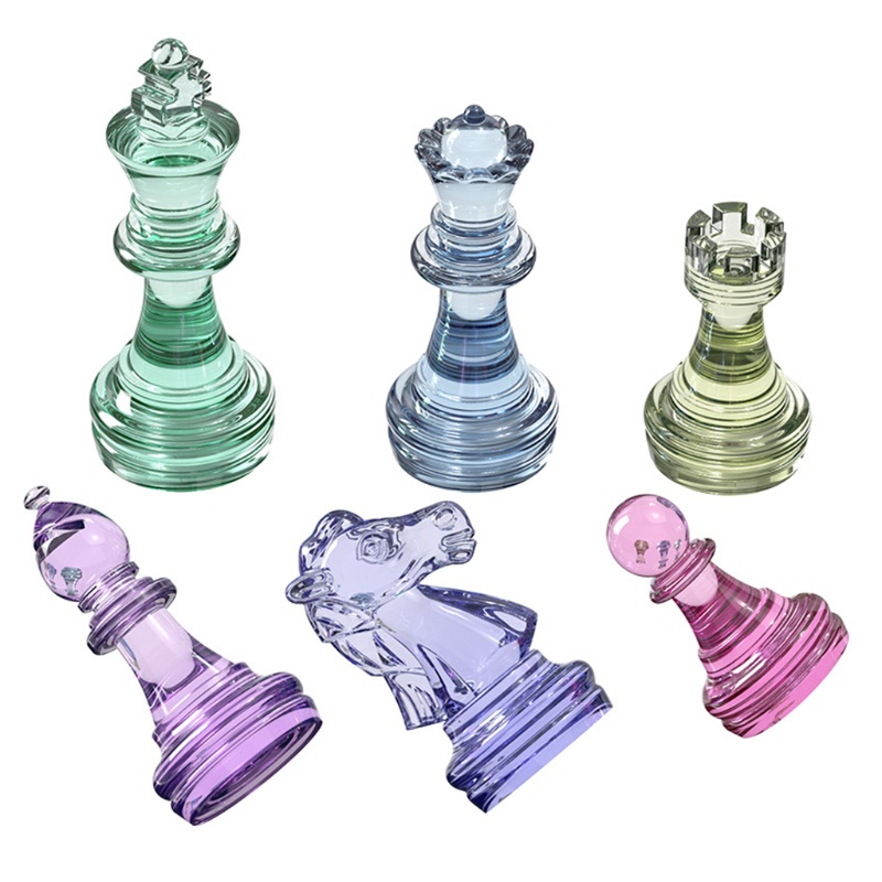 Cetakan Resin Epoksi Kristal UV Bentuk Catur Handmade Untuk Dekorasi