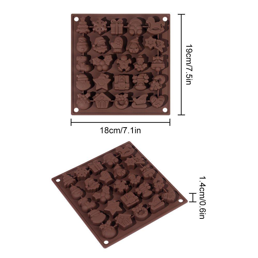 Solighter Ice Cube Tray Handmade Tema Natal Santa Claus Freeze