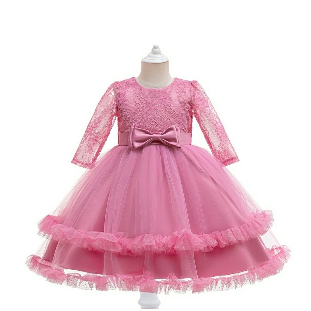 Dress Nircas - Dress Pesta Anak Perempuan Terbaru - Dress Brukat Anak Perempuan