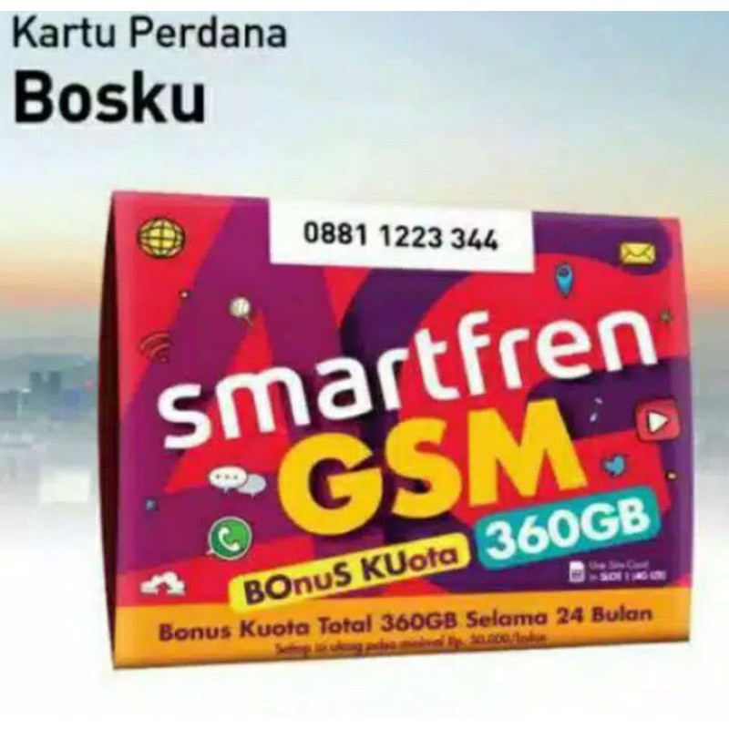 Kartu Perdana Smartfren Bonus Kuota 360GB