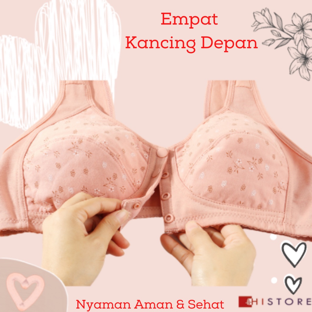 [HI] Bra Seamless Push Up Nirkabel Gesper Depan 2082 Wanita Paruh Baya dan Tua