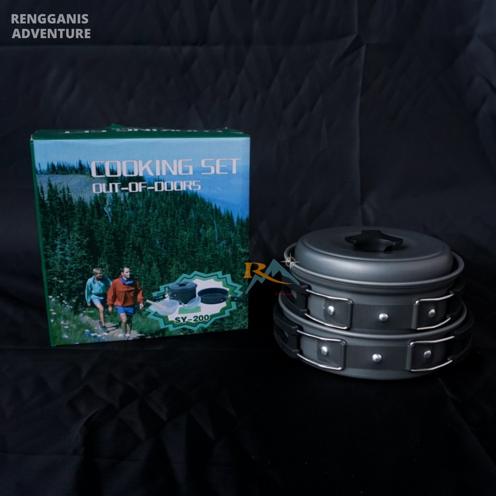 Cooking Set SY 200 Alat Masak Camping Nesting Panci Masak Kemah