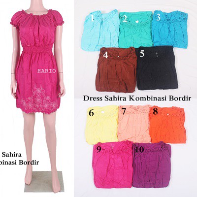 DRESS BALI DASTER BORDIR DRESS SAHIRA KOMBINASI BORDIR