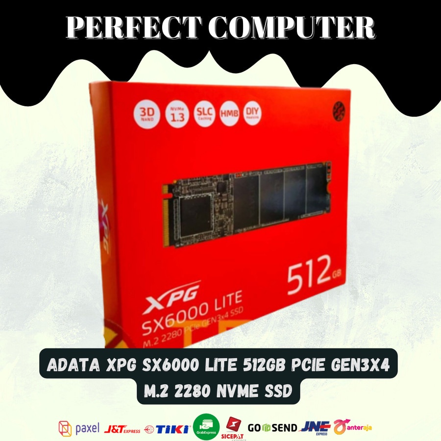 ADATA XPG SX6000 Lite 512GB PCIe Gen3x4 M.2 2280 NVMe SSD