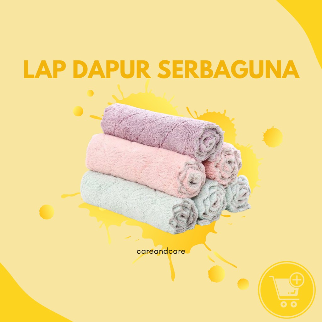 Kain Lap Dapur Microfiber Anti Minyak Kain Lap Cuci Piring Microfiber