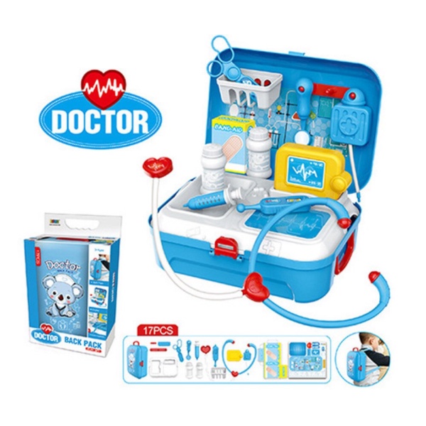 

Doctor Back Pack Set 17 pcs Mainan Dokter Dokteran Tas Ransel Berkualitas