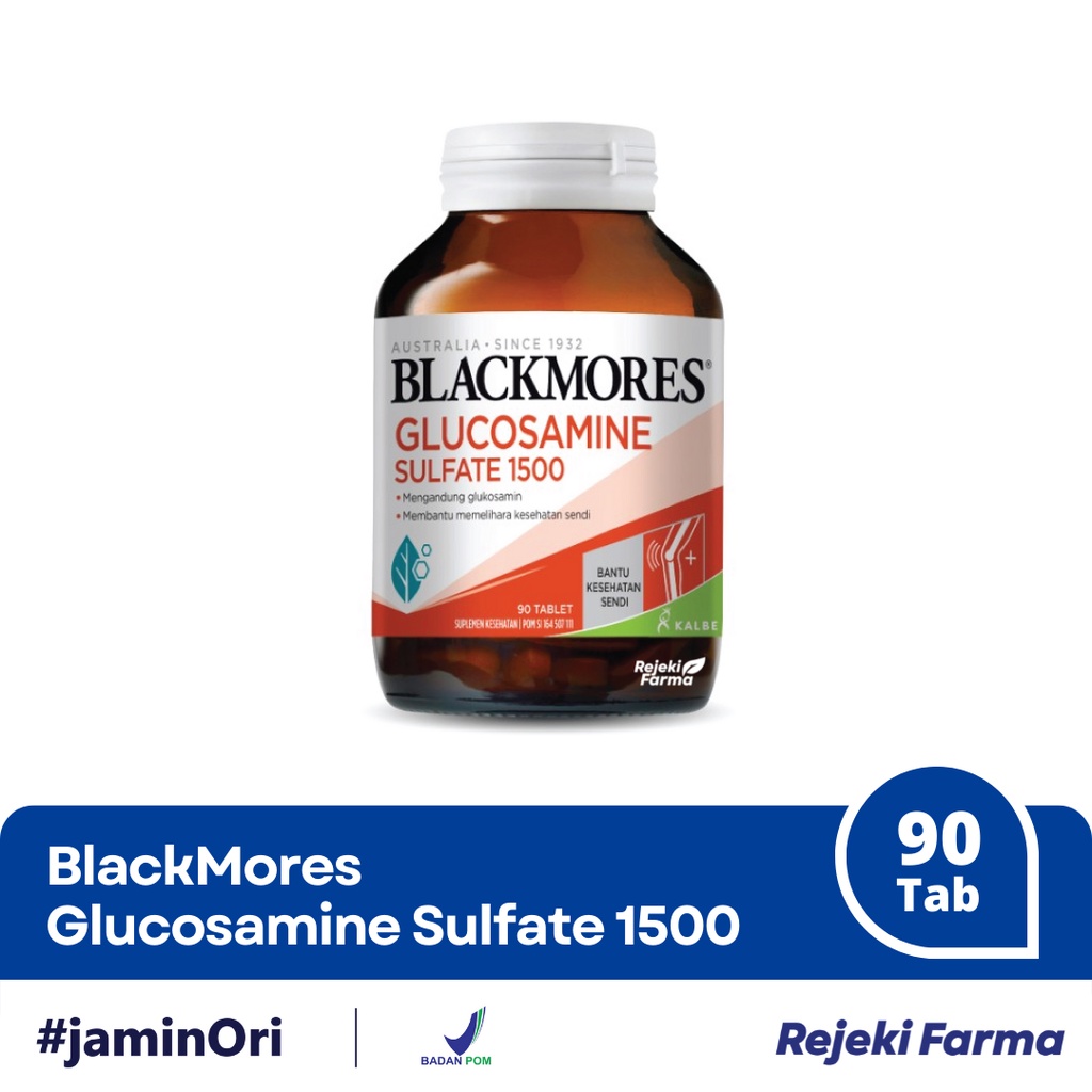 [ BPOM ] BlackMores Glucosamine Sulfate 1500 mg 90 Tab - Black Mores