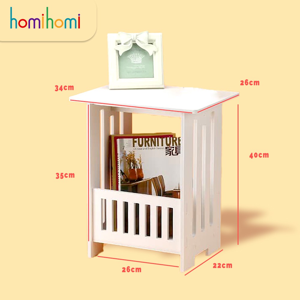 HomiHomi Size Small Meja Ngopi majalah bentuk Persegi DOMESTIC DC012S