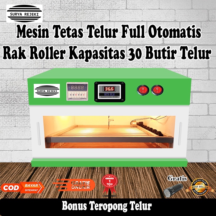 mesin tetas telur full otomatis / mesin penetas telur otomatis kap 30 roller