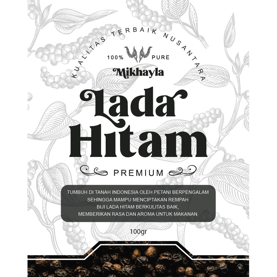 Lada Hitam PREMIUM Mikhayla 100gram